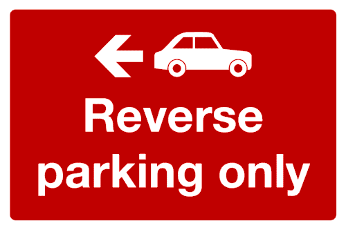Reverse Parking Only Red Sign-685B Reverse Parking Only Red Sign-685B