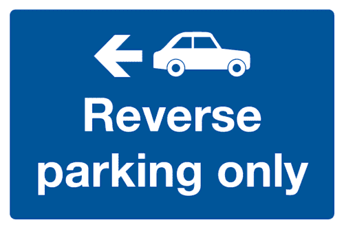 Reverse Parking Only Blue Sign-686B