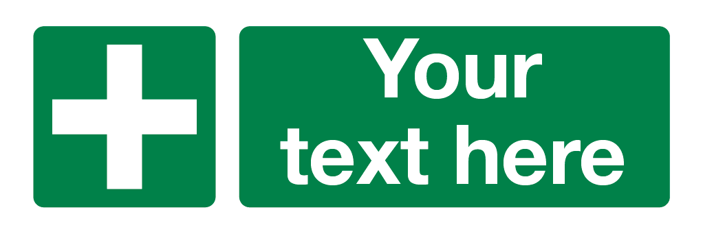 First Aid Kit Your Text Here Sign-696A