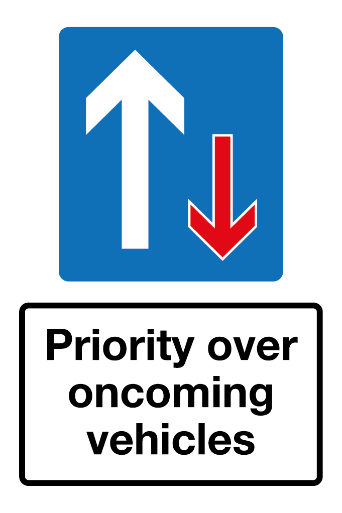 Give Way Priority Over Oncoming Vehicles Sign-699B
