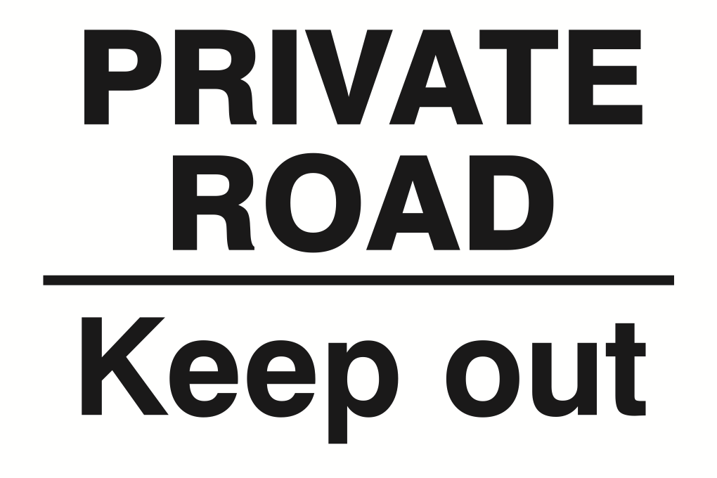Private Road Keep Out Sign-702B