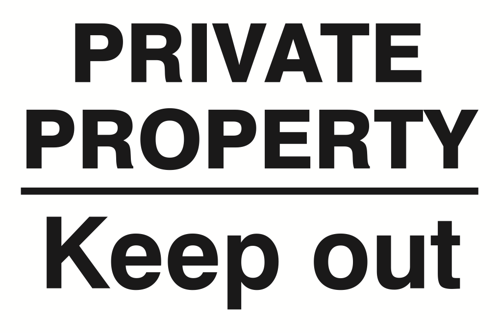 Private Property Keep Out Sign-703B