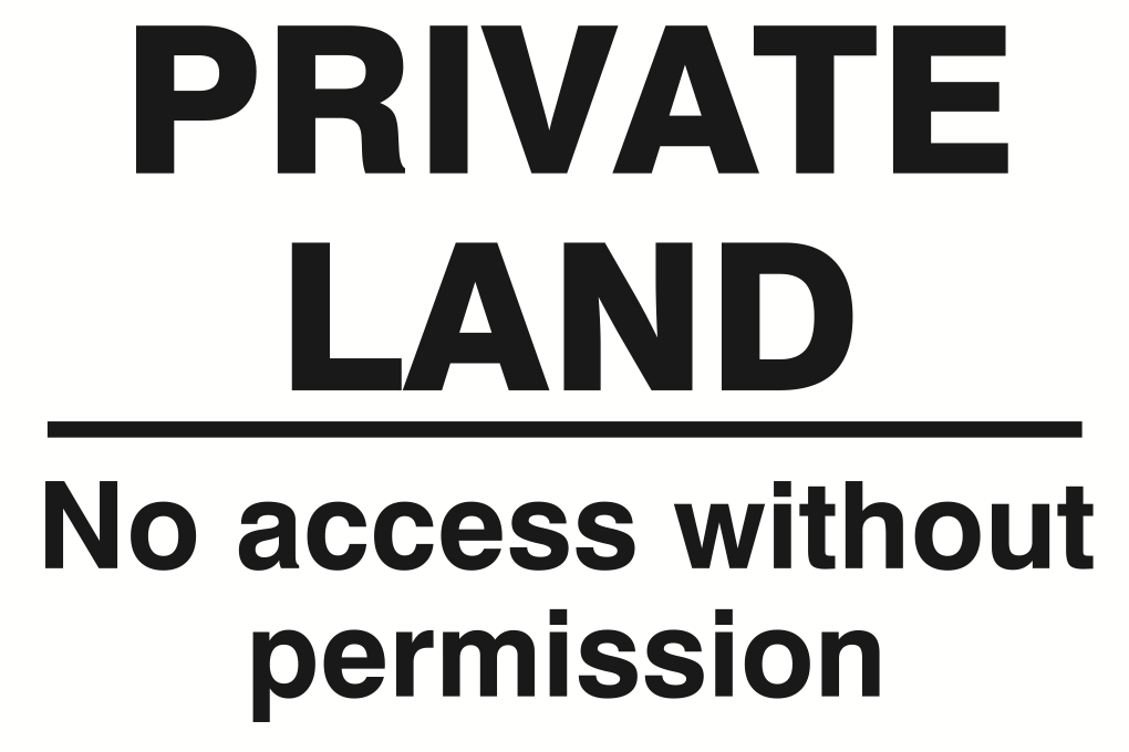 Private Land No Access Without Permission Sign-704B