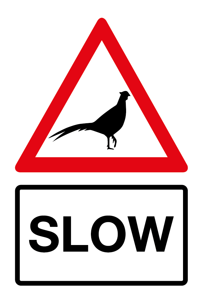 Pheasants Slow Sign-716B