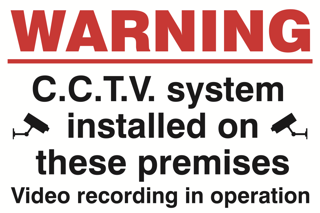 Warning CCTV Installed On These Premises Video Recording In Operation Sign-721B