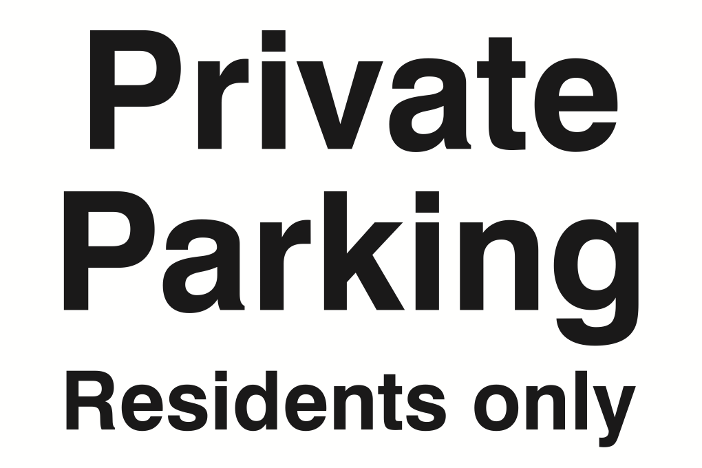 Private Parking Residents Only Sign-723B
