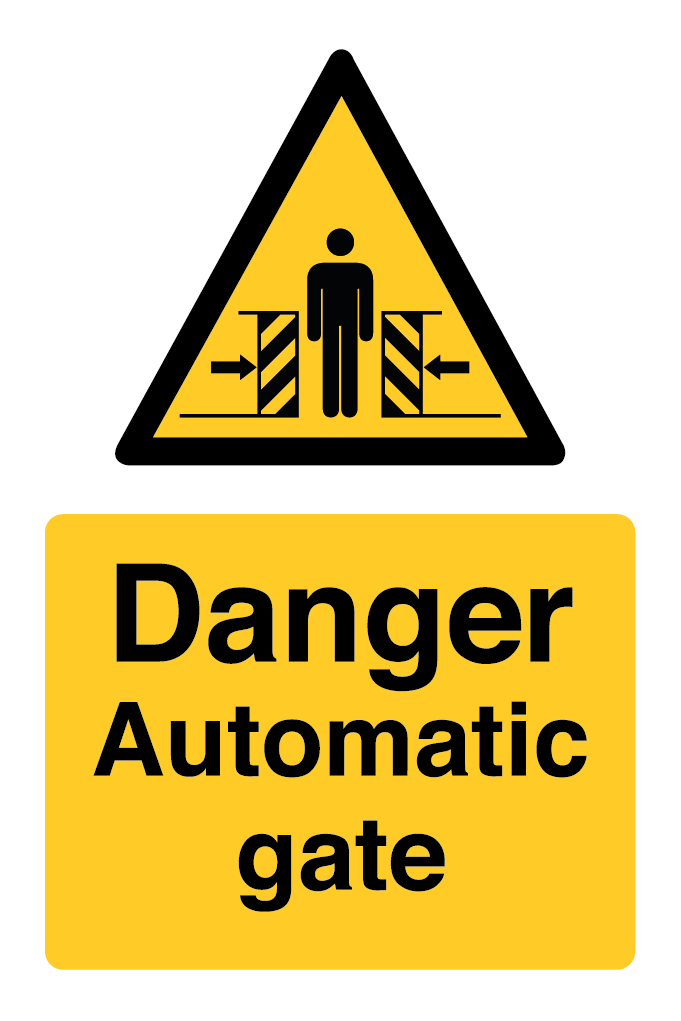 Danger Automatic Gate Sign-727B