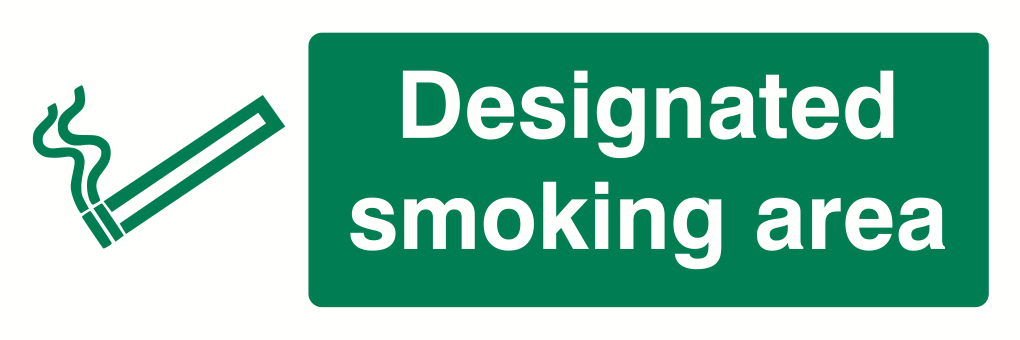 Designated Smoking Area Sign-804A