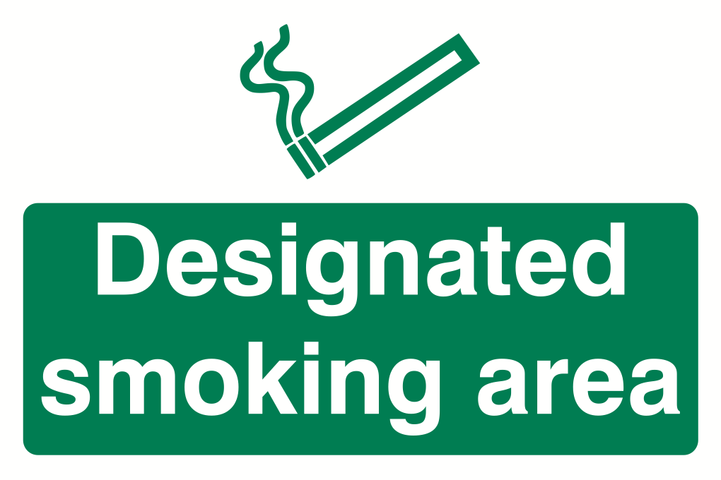 Designated Smoking Area Sign-804B