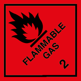 Flammable Gas Sign-807P