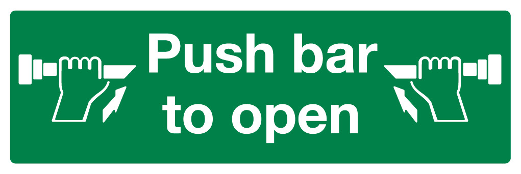 Push Bar To Open Sign-861A