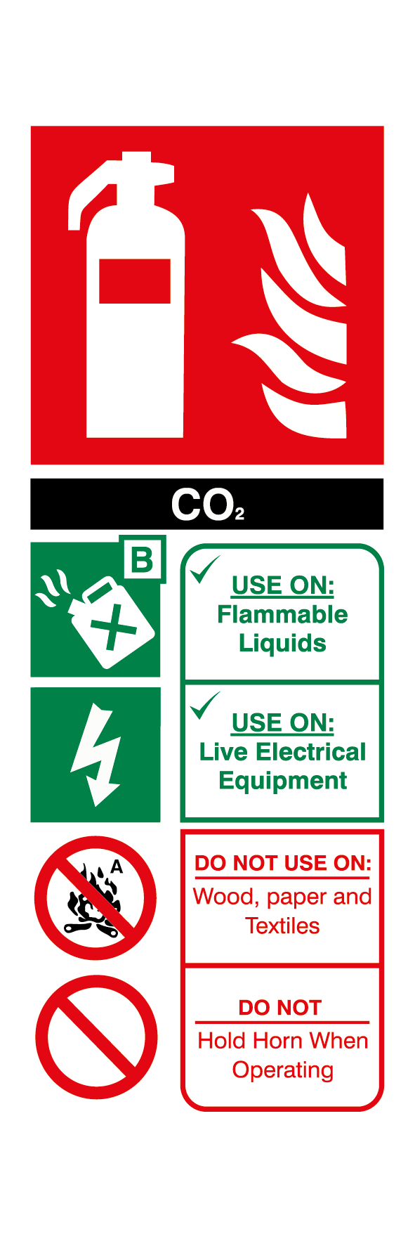 CO2 Extinguisher Sign-864A