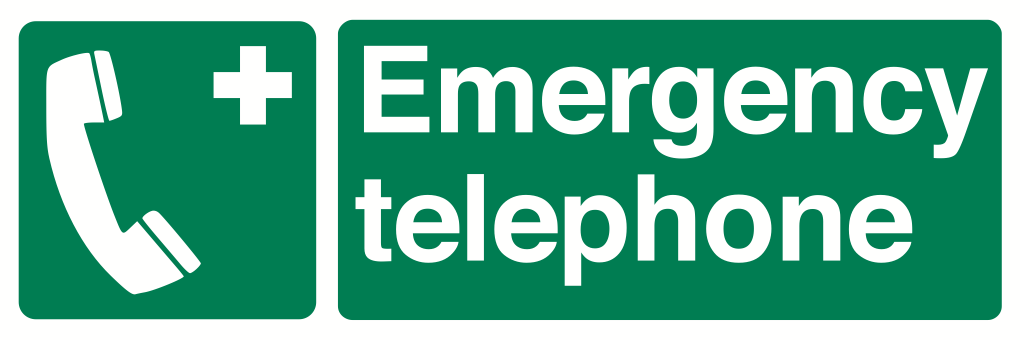 Emergency Telephone Sign-873A