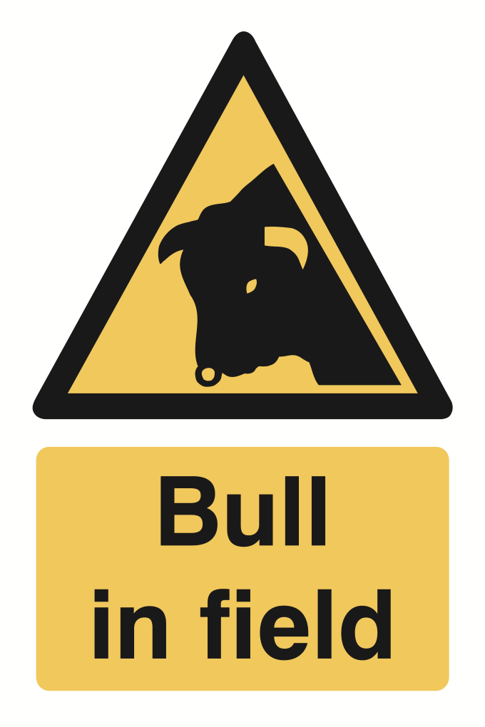 Bull In Field Sign-901B