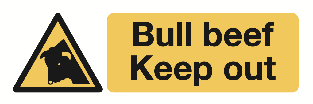 Beware Of Bull Sign-903A