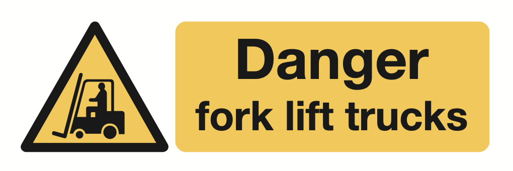 Danger Fork Lift Trucks Sign-907A