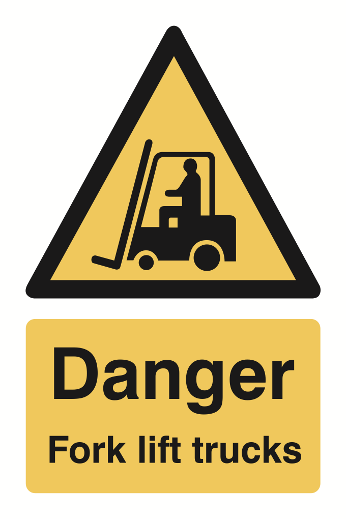 Danger Fork Lift Trucks Sign-907B