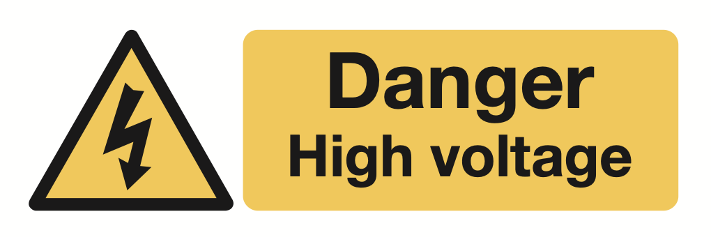 Danger High Voltage Sign-910A