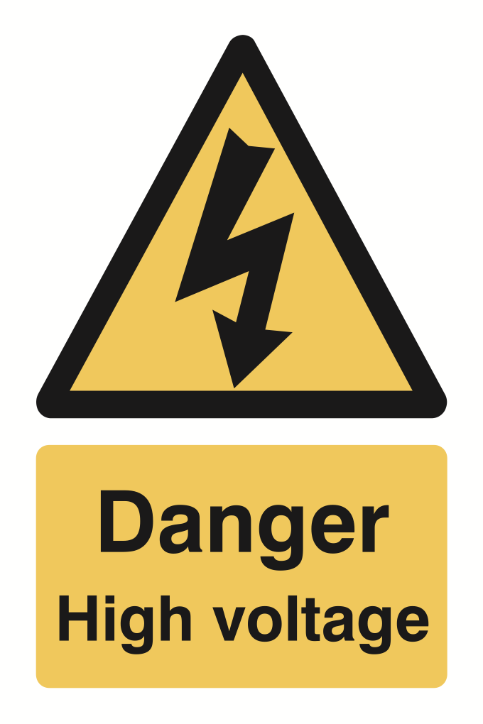 Danger High Voltage Sign-910B