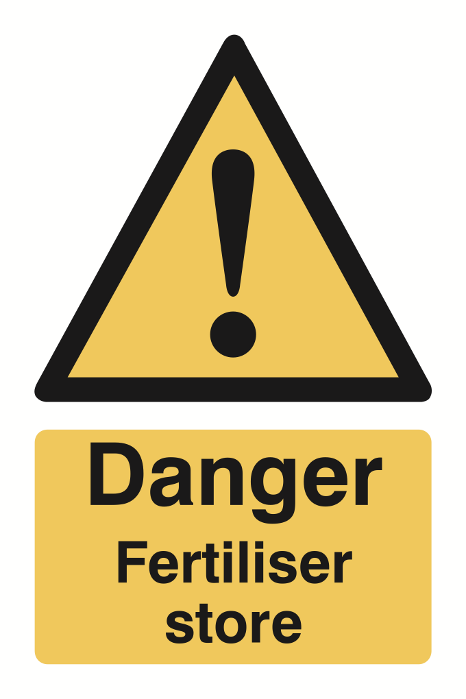 Danger Fertiliser Store Sign-916B