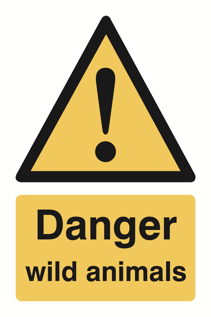 Danger Wild Animals Sign-933B