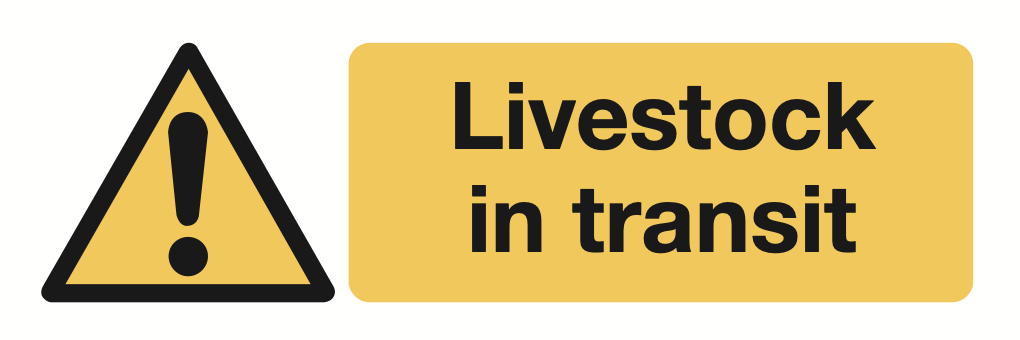 Livestock In Transit Sign-938A