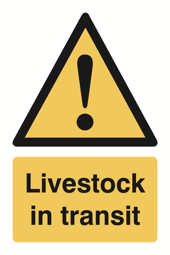 Livestock In Transit Sign-938B