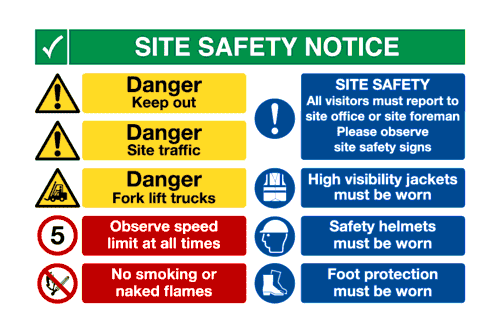 Site Safety Board 962 Sign-962B Site Safety Board 962 Sign-962B