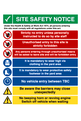 Site Safety Board 970 Sign-970B Site Safety Board 970 Sign-970B