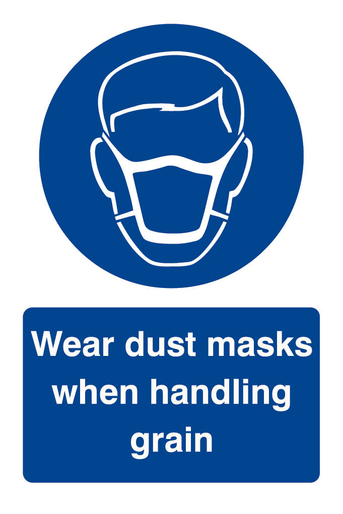 Wear Dust Masks When Handling Grain Sign-992B